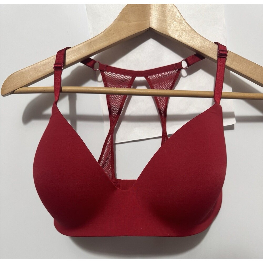 Victoria’s Secret Red Bra 34DD Lightly Padded No Underwire